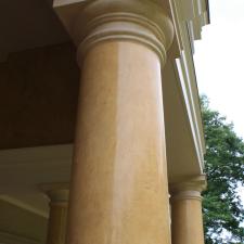 Venetian plaster columns tops